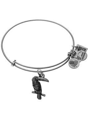NWT! Alex and Ani Toucan Charm Bangle Bracelet - Silver